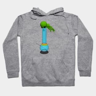 alien smoking a giant bong Hoodie